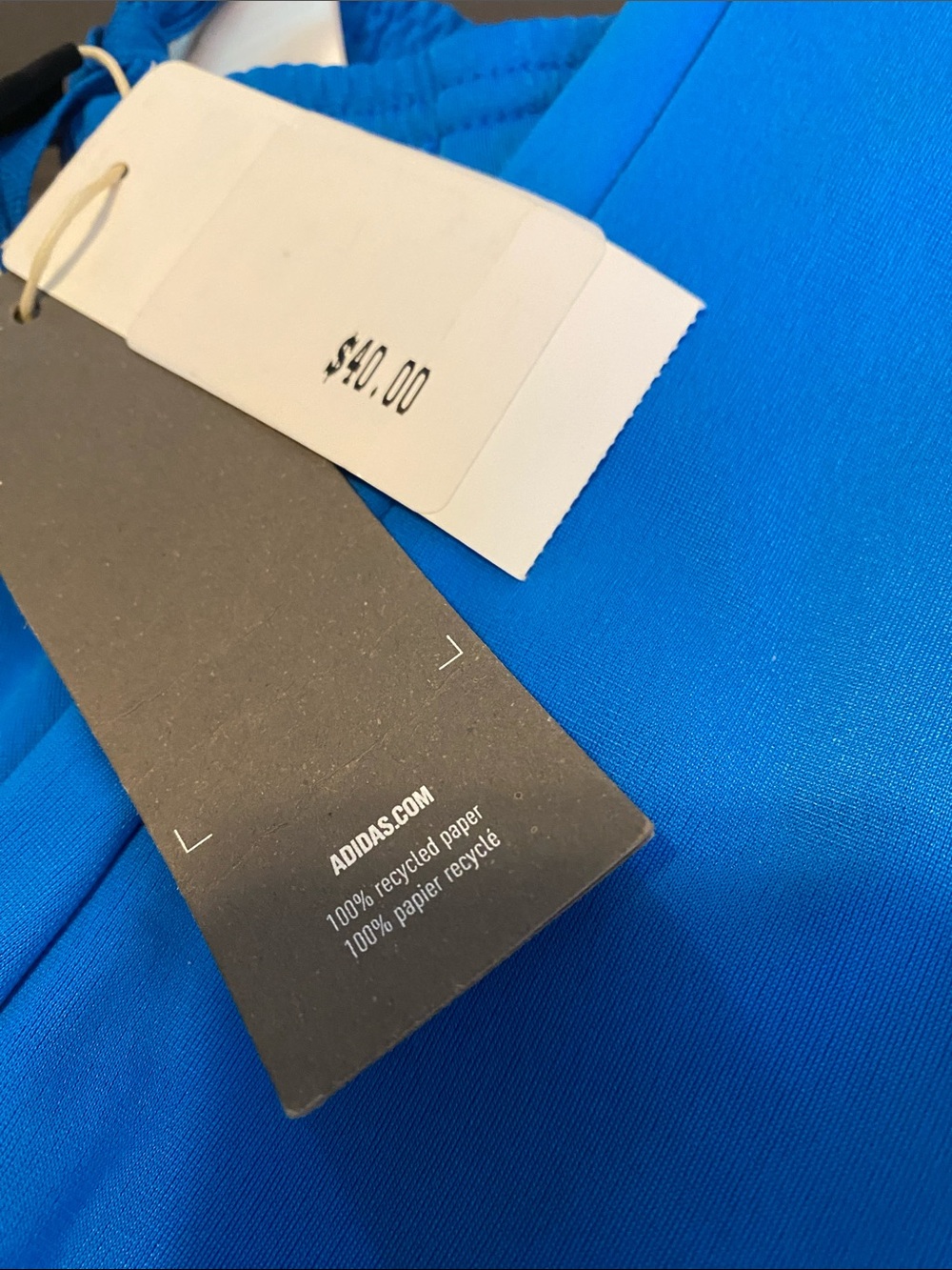 NWT Adidas blue 3-STRIPES TRICOT  TAPERED TRACK PANTS XS - Picture 11 of 11